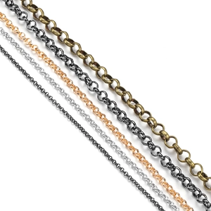 Iron Rolo Chain Link For Jewelry Making DIY Necklace Bracelet Finding Accessories Electroplated Multi Color Options On Spool