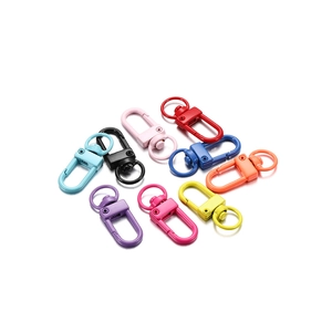 Mousquetons en métal coloré pour porte-clés DIY et accessoires de sacs à main