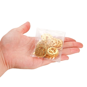 DIY steampunk alloy gear charms in gold finish for resin casting and jewelry making