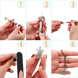 Mini handboor set met vijl voor DIY hars sieraden en sleutelhanger maken