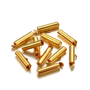 Goldene Schiebehülsen-Endkappen für die Schmuckherstellung von Ketten und DIY-Armbändern