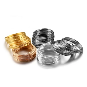 Multiple colors of DIY memory wire coils for jewelry making including gold and silver
