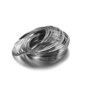 Macro shot of silver stackable memory wire coils for DIY jewelry making and beading