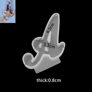 Silicone lowercase letter A resin mold with 6.5cm height dimension for DIY crafts