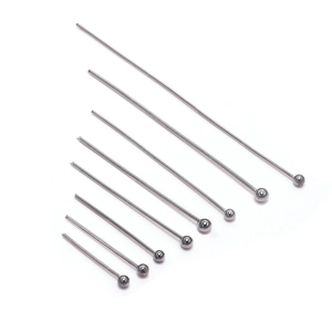 Multi-size stainless steel ball head pins in different lengths for DIY jewelry making