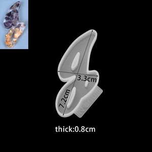 Macro view of silicone alphabet mold with 7.2cm dimensions for DIY jewelry resin crafts