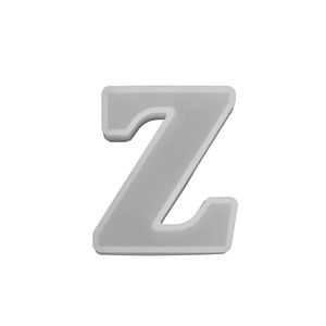 Macro shot of 3D letter Z silicone resin mold for DIY alphabet crafts and crystal art