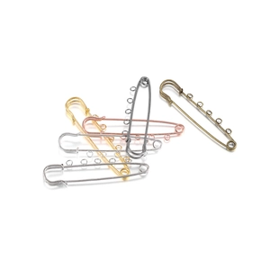 5-hole large safety pins in gold, silver, bronze and black for DIY jewelry making