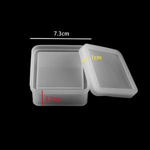 Moule carré en silicone pour boîte de rangement DIY de 7.3cm avec couvercle inclus