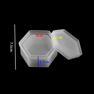 Spécifications de taille pour moule en silicone boîte de rangement hexagonale