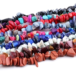 Polished irregular natural stone beads in assorted colors for DIY jewelry making