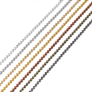 DIY colorful ball chain accessories in 7 electroplated finishes for jewelry making