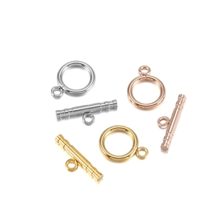Polierte Edelstahl-Knebelverschlüsse in Silber, Gold und Roségold für DIY-Schmuck