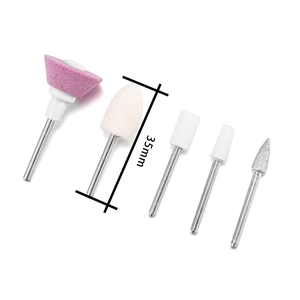Set of 5 professional nail drill bits for precision polishing and manicure tools