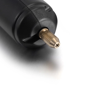 Mini USB electric drill with precision brass chuck and matte black finish for DIY projects