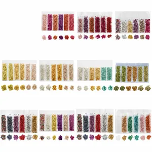 Irregular AB Colored Crushed Glass Stones Laser Metallic Glass Sand For DIY Resin Filling Micro Landscape Nail Art Material
