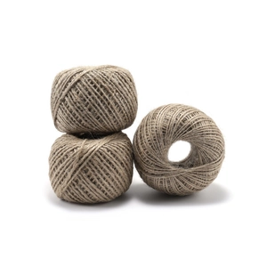 Three-pack of 1-2mm natural jute twine balls for DIY crafts and garden decoration