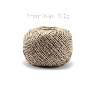 Detail view of 1mm natural jute rope roll for DIY crafts and gardening decor