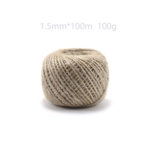Detail of 1.5mm natural jute twine roll for DIY crafts and gardening decor 100m length