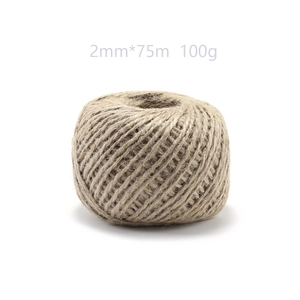 Detailed view of 2mm natural jute twine roll 75m length for DIY crafting and gardening