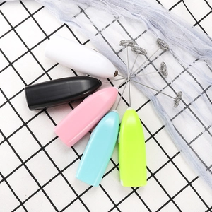 Electric handheld milk frother and egg beater available in five vibrant colors