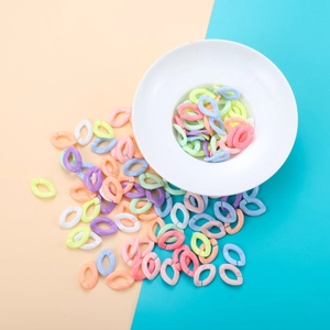 Colorful acrylic chain links for DIY glasses and mask holders with matte finish links