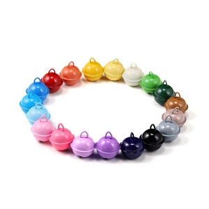 Colorful Iron Metal Bells Tiger Mouth Design Spray Painted Craft Accessories For Pet Collar DIY Jewelry Making Holiday Decor