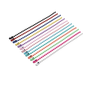 DIY Bunte Metall Kugelkette Mit Verschluss Einbrennlack Eisen Perlenkette Für Schlüsselanhänger Tag Schmuckherstellung Zubehör