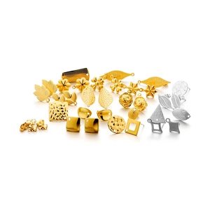 Boucles d'oreilles DIY en acier inoxydable 304 aux designs floraux et géométriques variés