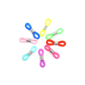 Multicolor Rubber Eyeglass Chain Ends Connectors Anti Slip 8 Shaped Mask Chain Holders For Glasses DIY Jewelry Making