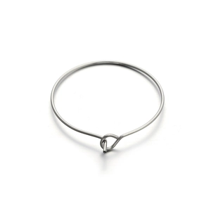 Polished stainless steel round wire earring hoops for DIY jewelry making accessories