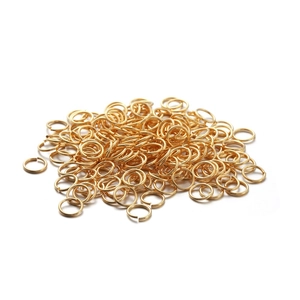 Bulk 14/18K gold plated jump rings jewelry connectors for DIY jewelry making supplies
