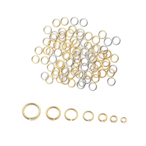 14K 18K Gold Plated Iron Jump Rings Open Connector Circles For DIY Jewelry Making Findings Necklace Bracelet Crafts Component