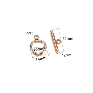 Fermoirs OT en acier inoxydable or rose pour la création de bijoux DIY