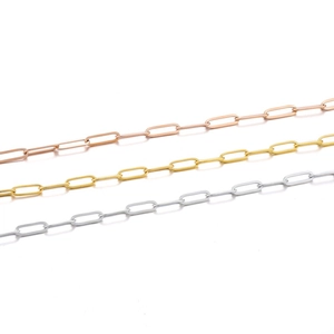 Detailed comparison of Rolo chains in rose gold, gold, and silver stainless steel links
