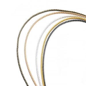 Fine metal DIY snake chain necklace accessories in gold silver rose gold and black