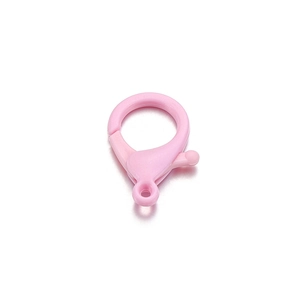 Chiusura a moschettone in plastica rosa da 25 mm per gioielli fai-da-te e portachiavi