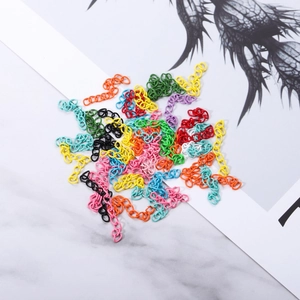 Mix of 50mm colorful spray painted iron extension chains for DIY jewelry making