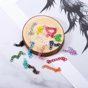 Colorful Painted Iron Extension Chains Twisted Metal Link Chains For DIY Jewelry Making Keychain Bag Accessories Handcraft