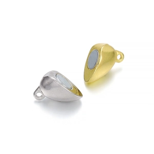 DIY hart magneetsluitingen voor sieraden maken in goud en zilveren afwerking
