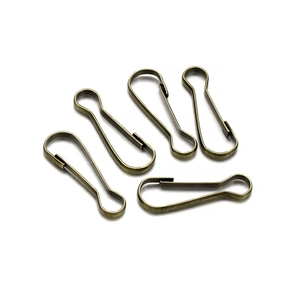 Cinq mousquetons rotatifs en bronze antique pour porte-clés et accessoires de sacs