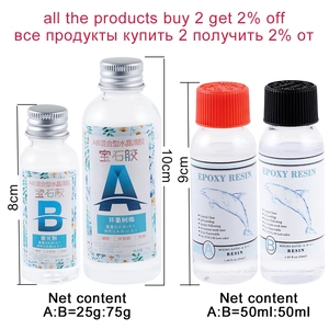 Hoge transparantie 3:1 epoxyhars AB lijm set voor DIY sieraden en kristal gieten gids