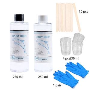 Epoxyhars set 1:1 inclusief 250ml AB lijm, maatbekers en menggereedschap voor sieraden