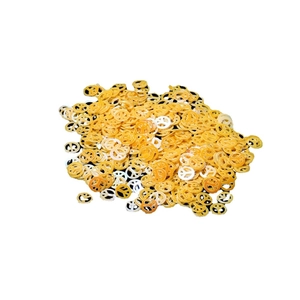 Peace sign sequins in yellow and white for DIY nail art and handmade crafts decoration
