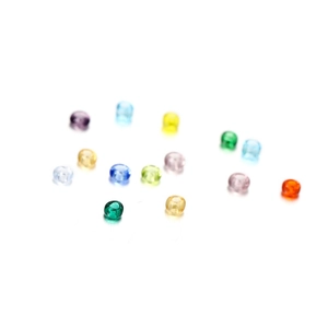 Perles de rocaille transparentes 2mm multicolores pour bijoux et créations artisanales