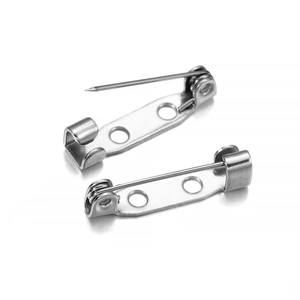 Stainless Steel Brooch Pin Backs Safety Catch Bar Pins For DIY Jewelry Making Accessories Brooch Base Various Sizes