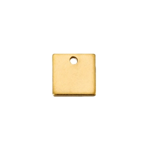 Colgante cuadrado minimalista de acero inoxidable dorado para creación de joyas DIY