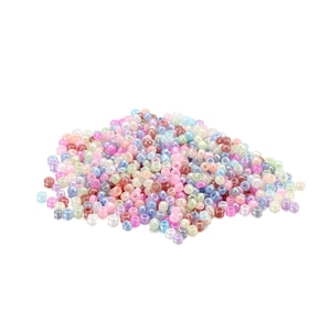 Set de cuentas de vidrio macaron de 3mm en colores pastel surtidos para joyería DIY