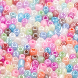 Perles de Rocaille en Verre Couleur Macaron Nacrées Perles en Vrac pour la Fabrication de Bijoux DIY Collier Bracelet Accessoires de Matériel de Bricolage