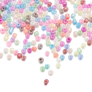 Mélange de perles de rocaille macaron 4mm en couleurs pastel pour la création de bijoux